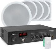 Power Dynamics Geluidsinstallatie met PDM45 100V versterker met Bluetooth & 10 CSPB5 plafondspeakers