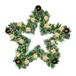 Black box Kaprun Wreath Star Green Frosted Copper Warm White 15L 120 Tips B/O H5XD60 cm Kunstkerstboom Black Box