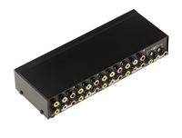 KALEA-INFORMATIQUE RCA audio- en/of videoverdeelkast voor het schakelen van 1 ingang naar 8 uitgangen of 8 ingangen naar 1 uitgang