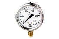 RIEGLER 102124-716-C glycerinmanometer, CrNi-staal, G 1/4 onder, 0-600,0 bar, Ø 63, 1 st.