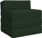 vidaXL Lit pliant Tissu vert foncé
