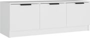 vidaXL meuble TV, blanc, 102x35x36,5 cm, en panneaux de particules