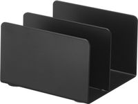 Yamazaki 1950 TOWER Plankorganizer, zwart, Staal, minimalistisch, 8x7.5x5 cm