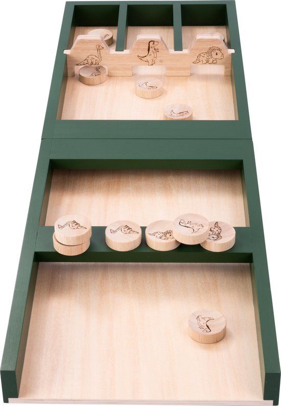 Longfield Sjoelbak 80 cm DINO - 2-delig - incl. katoenen opbergzakjes