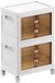Unyqoos® Armoire de rangement spacieuse et mobile pour la maison et l'école, set de deux, Blanc, Plastique