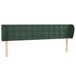 VidaXL Hoofdbord met randen 103x23x118/128 cm fluweel donkergroen