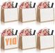 JHubers Goods - Set de 6 sacs en tissu de coton 35 x 15 x 27 cm - Blanc