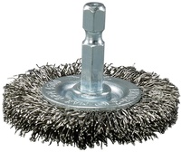 Rondborstel Zeskant 1/4"x50mm RVS - D-76613