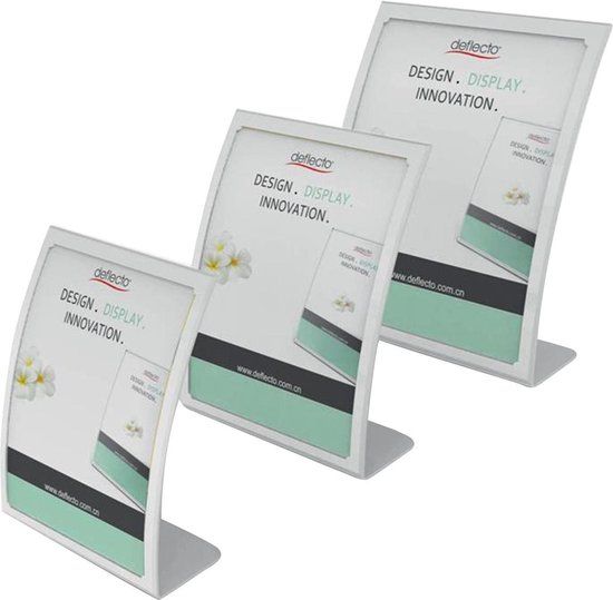 Deflecto Folderhouder - A5 - Tafelmodel - Wit/Transparant