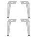 cyclingcolors 4 x meubelpoten, hoogte 150 mm, metaal, universeel, voor bank, kast, keuken, badkamer, chroom mat
