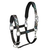 GALOP WEAR Halfter Heritage Line Paardenhalster met ruitpatroon en neopreen bekleding, robuuste stalhalster voor paarden en pony's, EU-kwaliteit (COB)