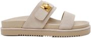 Steve Madden Take-Two Sandalen Dames Platte Sandalen Leer Suède Sand 38