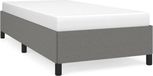 vidaXL Cadre de lit - Tissu - Gris foncé - 80x200 cm