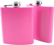 HIXA Flacon de hanche rose - 200ml - Acier inoxydable