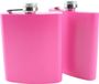 HIXA Flacon de hanche rose - 200ml - Acier inoxydable