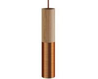 Creative Cables Tub-e14 Hout En Metalen Buis Voor Spot Met Dubbele Ring Lamphouder Goud
