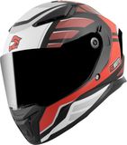 FC-Moto FF130SV Cavion Helm Zwart Mat/rood