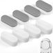 Bol Pare-chocs pour abattant WC - Stabilisateurs d'abattant WC - Augmenter la stabilité - Fort auto-adhésif - 8 pièces - Gris Blanc