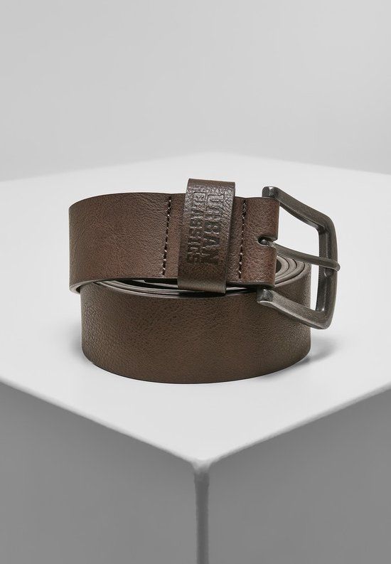 Urban Classics Leather Imitation Unisex Riem - bruin - XL