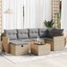 Maison Exclusive - Ensemble de meubles de jardin 7 pièces avec canapé et coussins, beige, en polyrotin