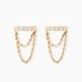 Akilina Boucles d'oreilles puces or jaune oxyde de zirconium