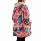 Disney Lilo & Stitch Hoodie Fleece Deken - Volwassen - One Size - Polyester