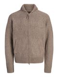 JACK & JONES Gilet tricot marron chiné