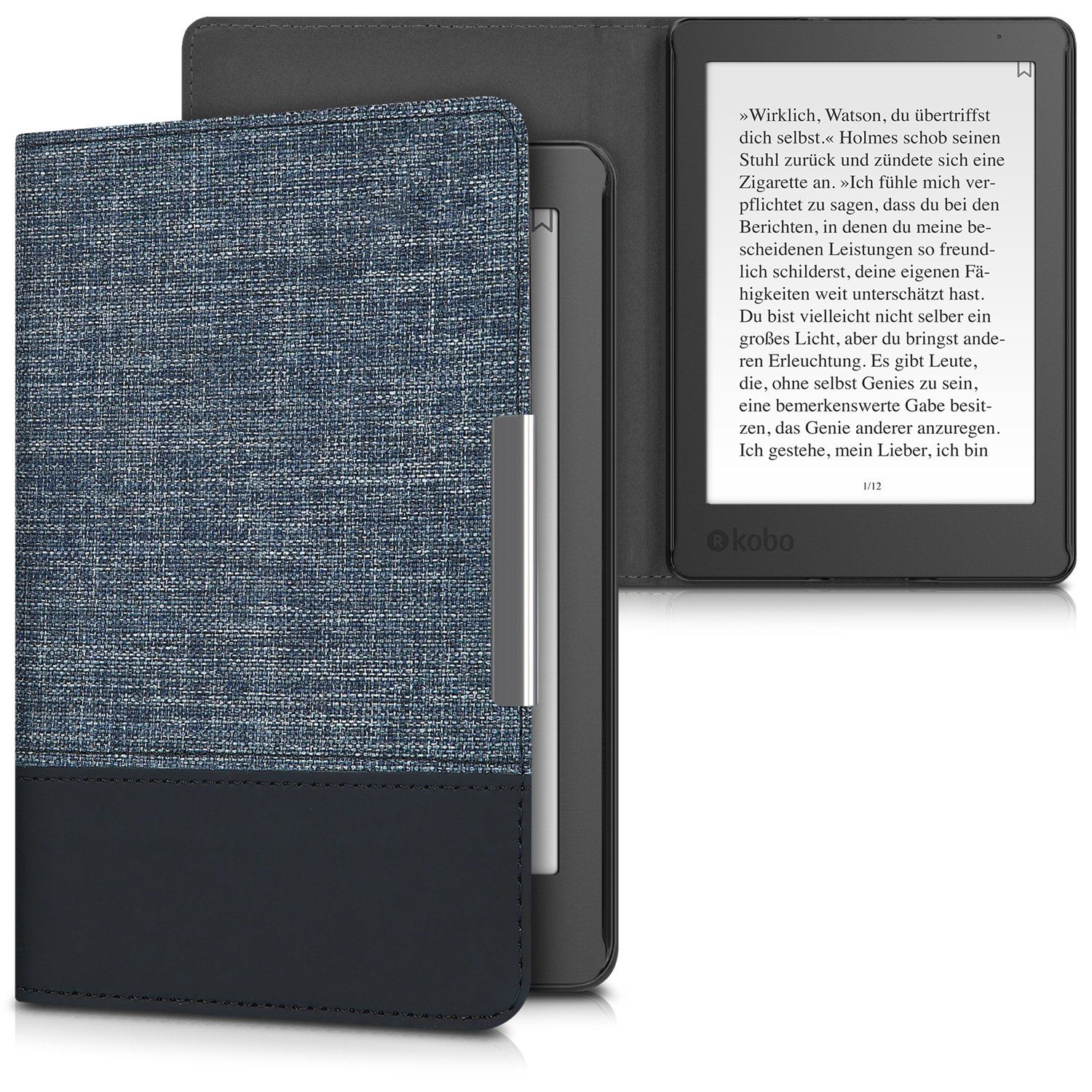 kwmobile Case for Kobo Aura Edition 2 - Blue - Kunstleer