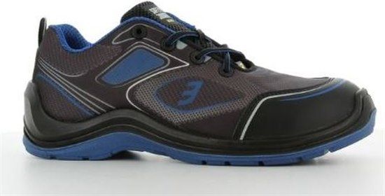 Safety Jogger Flow S1P Sneaker Zwart/Blauw Maat 36