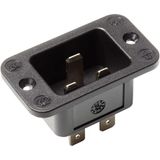 Bachmann koude apparaat ingebouwde stekker IEC320 C20, zwart, thermoplast, schroefverbinding