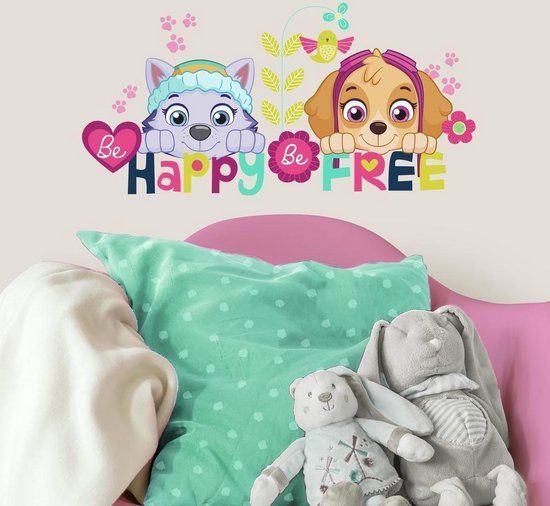 RoomMates Paw Patrol Happy Muursticker - Multi