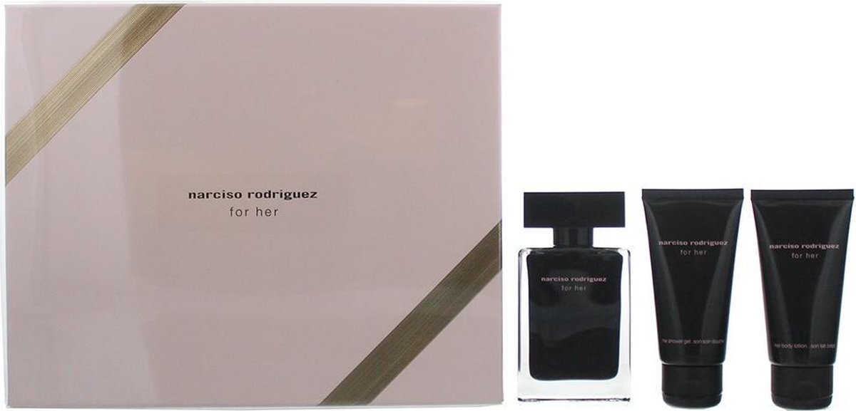 Narciso Rodriguez - For Her EDT 50 ml + Body Lotion 50ml + Shower Gel 50 ml - Giftset