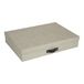 BIGSO BOX OF SWEDEN SVERKER Documentenbox A3 - Bureau-organizer met deksel en handvat - Opbergdoos van vezelplaat en papier in linnenlook - Beige