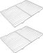 Accessoire de cuisine en métal, 2 pièces, tube de refroidissement en acier inoxydable, tube de four droit pour rôtis, tube de four jetable (argent, 15,4 x 11,0 pouces)