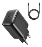 JOYROOM JR-TCF23 AC Snellader voor Smartphones Zwart 25W met USB-C naar USB-C Kabel 1m