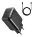 JOYROOM JR-TCF23 AC Snellader voor Smartphones Zwart 25W met USB-C naar USB-C Kabel 1m