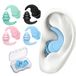4 paar oordopjes voor volwassenen, oordopjes van zachte siliconen, waterdicht, met ergonomische kleppen voor een veilige pasvorm, herbruikbaar met draagbare tas, douche, surfen