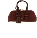 Pinko Bowling Baguette Schoudertas Leer Dubbel Bordeaux