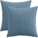 vidaXL - Kussensloop - 2 stuks - HEERLEN - Blauw - 45 x 45 cm - corduroy