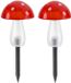 CEPEWA Lampe de jardin Champignon - 2 Pièces - Solaire - H20 cm