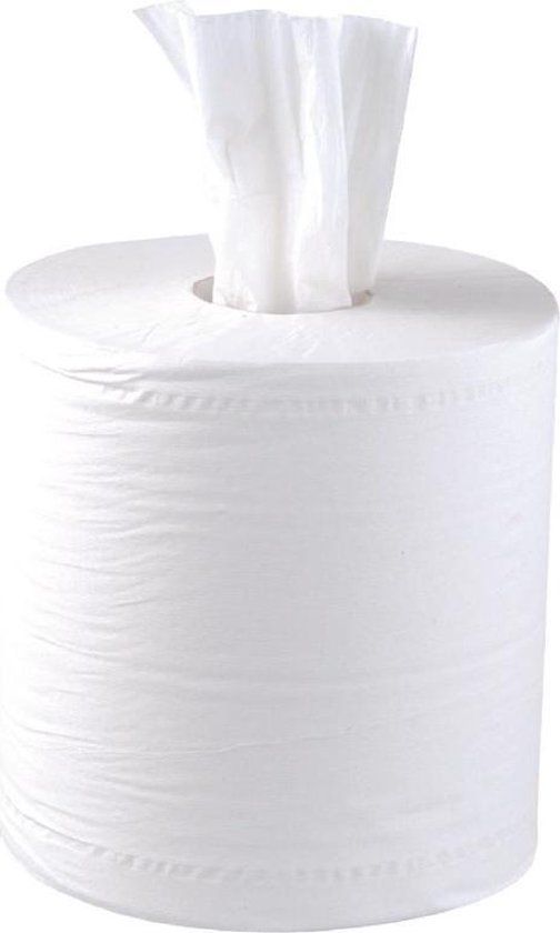 Jantex Centrefeed handdoekrollen wit 6 rollen