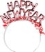 Merkloos Haarband Happy New Year rood voor volwassenen