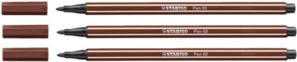 Stabilo Premium Viltstift - Pen 68-10 stuks - bruin