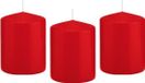 Trend Candles Bougie cylindrique/bougie tronc - 10x - rouge - 6 x 8 cm - 29 heures de combustion