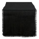 DII TABLERUNNER Jute 15X74, 100%, Effen Zwart