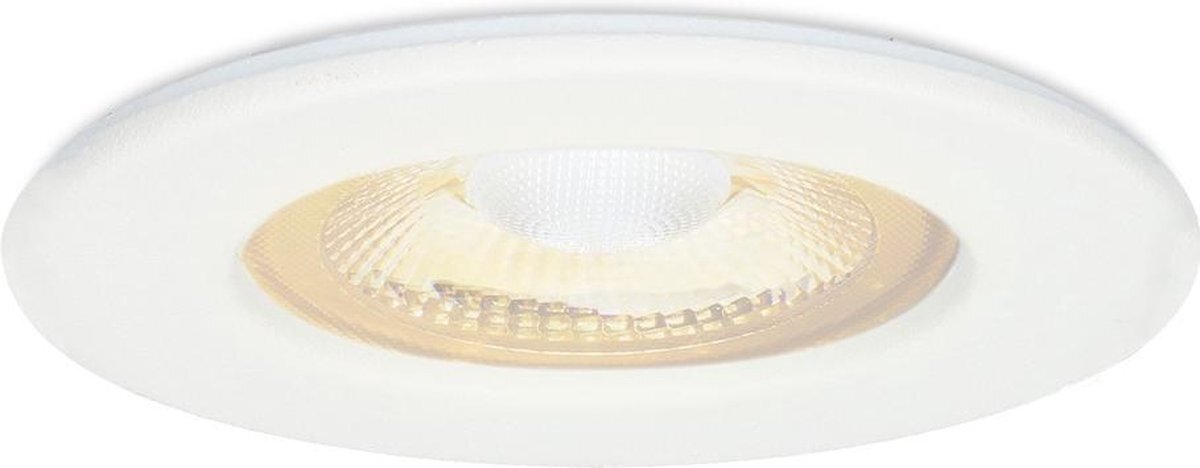 HOFTRONIC Nola - LED inbouwspot badkamer en buiten - Wit - Dimbaar - Spotjes verlichting - Badkamerverlichting - IP65 Waterdicht - Rond Ø 53mm - 2700K Extra warm wit (sfeervol) - 5 Watt - 400 Lumen - Plafondspots