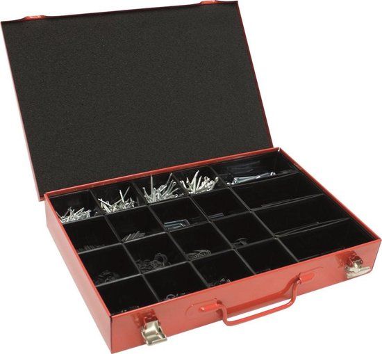 Kelfort Assortimentskist splitpennen, spanbussen en zekeringsringen - rood