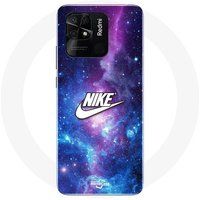 Nike Etui voor Xiaomi Redmi 10C Nike Logo wit gekleurde ruimte Maniacase