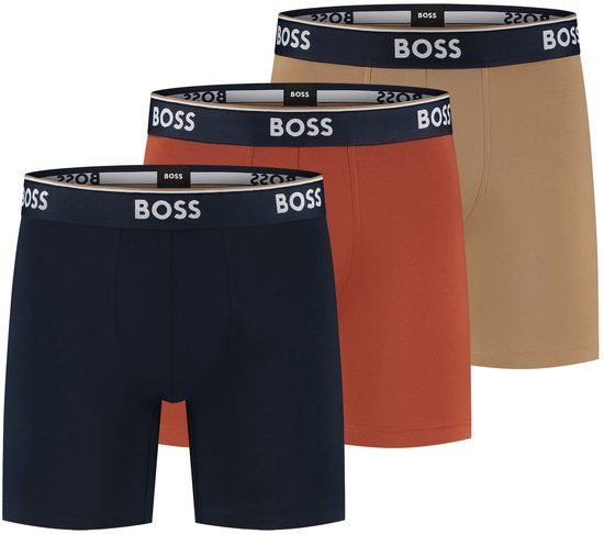 Boss Power Boxershorts Heren (3-pack) - Zwart/Groen/Blauw/Wit - Maat M