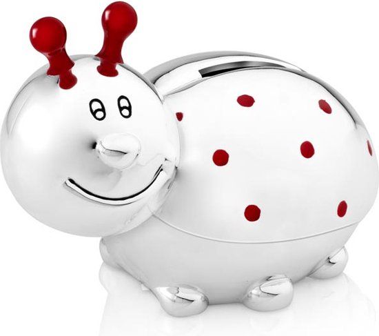 Zilverstad Spaarpot Lieveheersbeestje - Verzilverd